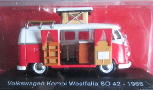 SAMMLERMODELL 1/43 SCALE - 1966 VOLKSWAGEN KOMBI WESTFALIA SO42  (NEW CARDED)
