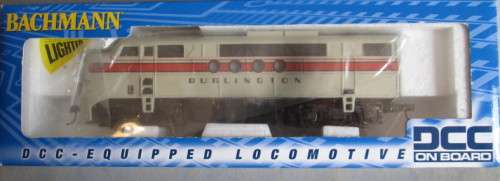 BACHMANN HO SCALE - FT-A UNIT DIESEL LOCO BURLINGTON WITH DCC (EXCELLANT BOXED)