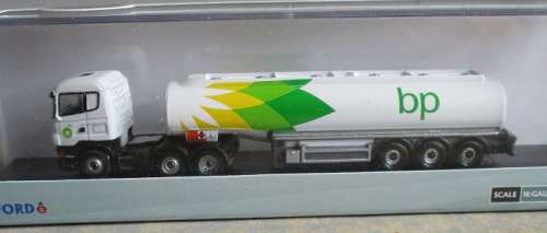 OXFORD N SCALE - SCANIA HIGHLINE BP TANKER (NEW BOXED)