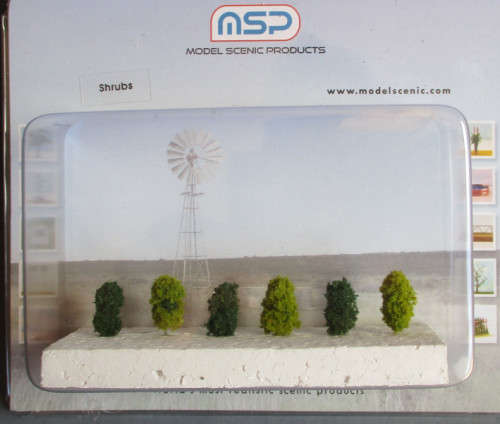 MSP - 6 X SHRUBS HEIGHT - 15mm, NEW CARDED