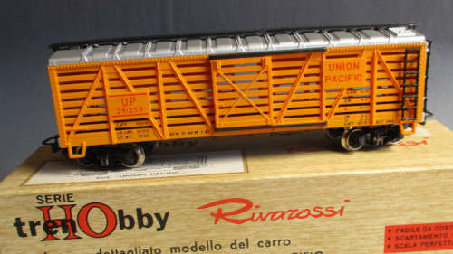 RIVAROSSI HO SCALE - UP CATTLE WAGON - BOXED