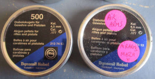 6 X TINS OF AIR RIFLE PELLETS, SOME USED TINS
