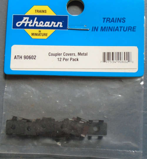 ATHEARN HO SCALE - 12 X COUPLER COVERS, METAL - NEW