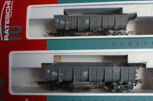 FRATESCHI HO SCALE - SPOORNET A&B IRON ORE/MANGANESE WAGONS - BOXED