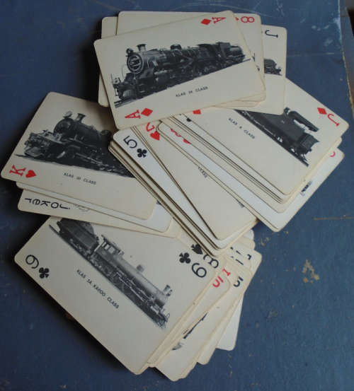 SAR BLUE TRAIN PLAYING CARDS, BOXED, ISSURED TO PASSENGERS FROM 19 JANUARY 1977 TO 27 JANUARY 1977