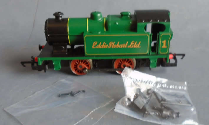 HORNBY HO SCALE - EDDIE STOBART 0-4-0 TANK STEAM LOCO, EXCELLENT CONDITION