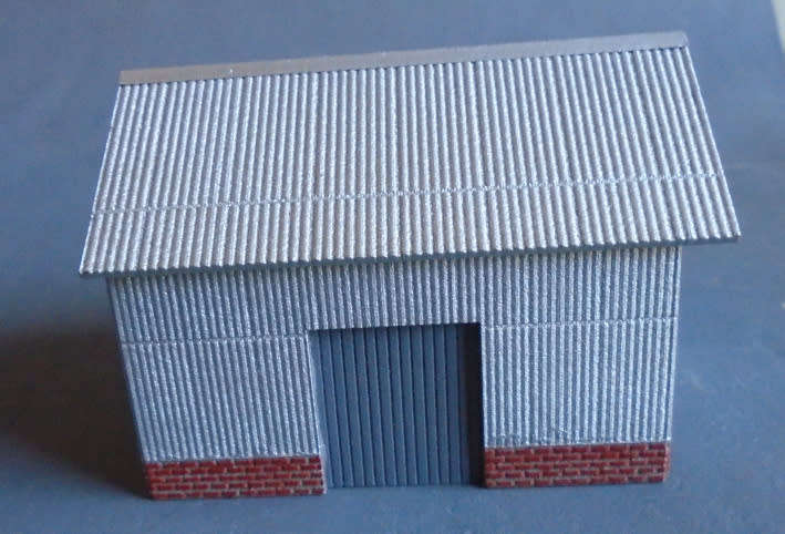 HO SCALE - SAR STORAGE SHED, EXCELLENT DETAIL, 65 X 50MM