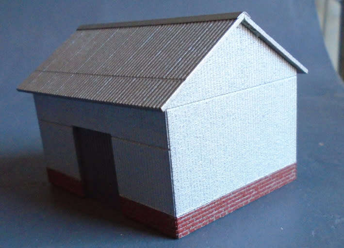 HO SCALE - SAR STORAGE SHED, EXCELLENT DETAIL, 65 X 50MM