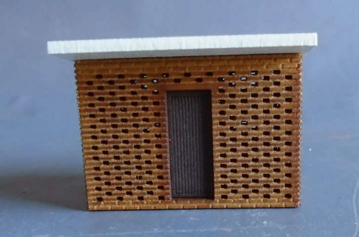 HO SCALE - SAR STATION COOLING ROOM, EXCELLENT DETAIL, 50 X 32MM