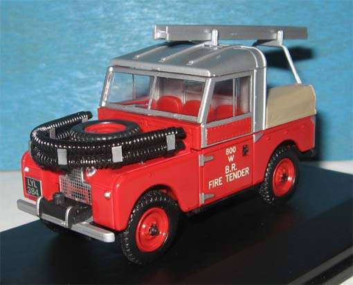 LAND ROVER 88' FIRE BRITISH RAIL by OXFORD in 1/43 SCALE (NEW BOXED)