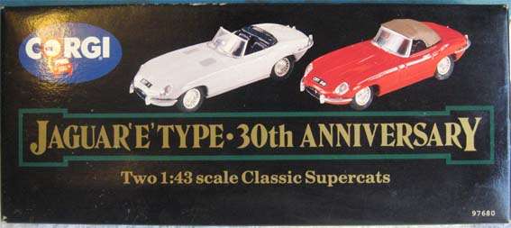 JAGUAR E TYPE 30th ANNIVERSARY SET by CORGI in 1/43 SCALE (MIB)