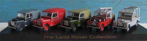 LAND ROVER 5 PIECE SET by OXFORD in 1/76 SCALE (NEW BOXED)