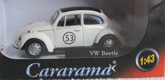 VOLKSWAGEN BEETLE "HERBIE" by CARARAMA in 1/43 SCALE (NEW BOXED)