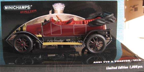1910 AUDI TYP A PHAETON by MINICHAMPS in 1/43 SCALE (NEW BOXED)