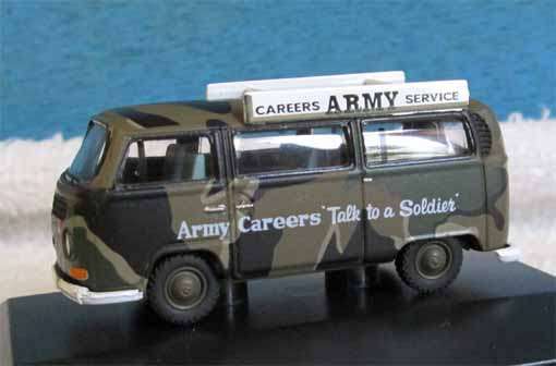 VOLKSWAGEN BAY WINDOW ARMY by OXFORD in 1/76 SCALE (NEW BOXED)