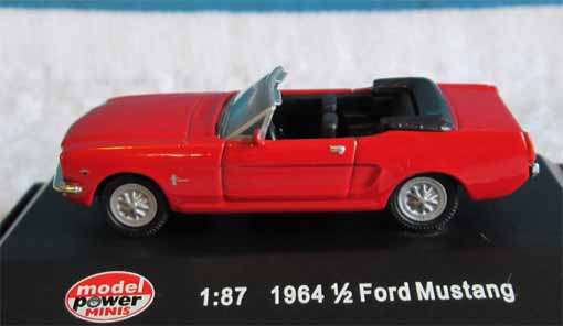 1964 1/2 FORD MUSTANG by MODEL POWER in 1/87 SCALE (NEW BOXED)