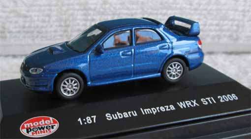 2006 SUBARU IMPREZA WRX STI by MODEL POWER in 1/87 RAILWAY SCALE (NEW BOXED)