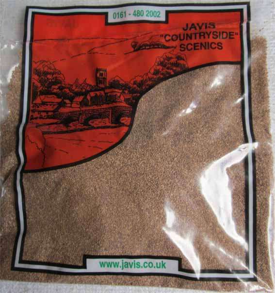 JAVIS - BROWN BALLAST CHIPPINGS FINE - ALL SCALE (NEW BAGGED)