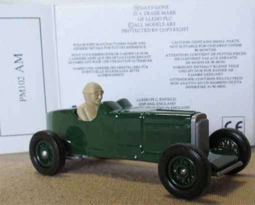 1922 ASTON MARTIN by LLEDO, MADE IN ENGLAND, ENFIELD, MIDDLESEX (MINT BOXED) - LENGHT 75mm.