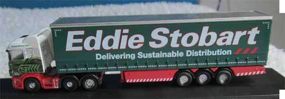 SCANIA HIGHLINE CURTAINSIDE "EDDIE STOBART" by OXFORD in "N" SCALE (NEW BOXED)