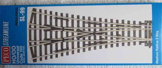 PECO - SL-99 INSULFROG MEDIUM RADIUS 3 WAY in HO SCALE (NEW BOXED)