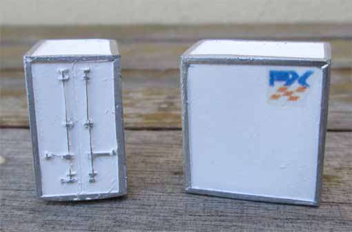 2 X MINI PX CONTAINERS in HO SCALE - NEW