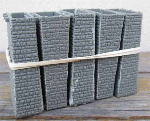 N SCALE BRIDGE SUPPORTS X 5 - H - 60mm