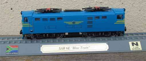 SAR BLUE TRIAN LOCO (STATIC MODEL) in N SCALE (NEW IN PLASTIC BOX)