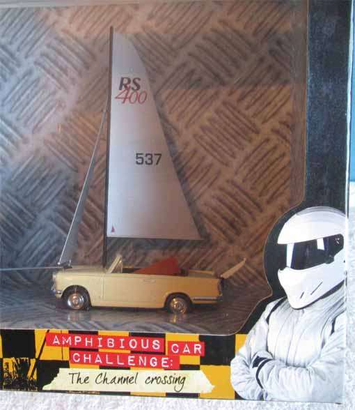 TOP GEAR TRIUMPH HERALD SAILBOAT by OXFORD in +- 1/43 SCALE (NEW BOXED)