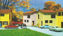 FRATESCHI HO SCALE - TWO STORY HOUSE KIT (NEW BOXED)