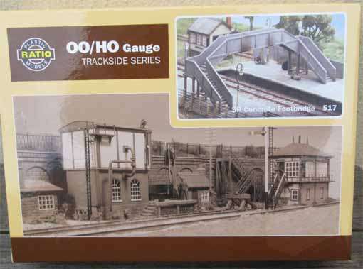 RATIO HO SCALE - CONCRETE FOOTBRIDGE KIT SIMILAR TO SAR (NEW BOXED)