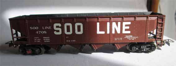 ATHERN HO SCALE - SOO LINE OPEN WAGON WITH LIMA COUPLINGS