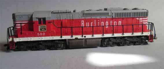 ATLAS HO SCALE, MADE IN AUSTRIA - DIESEL LOCO, BURLINGTON - VERY GOOD & QUIET RUNNER