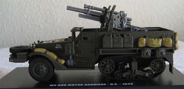 1944 M3 GUN MOTOR CARRIAGE - US by EDISON GIOCATTOLI in 1/43 SCALE (NEW BOXED)
