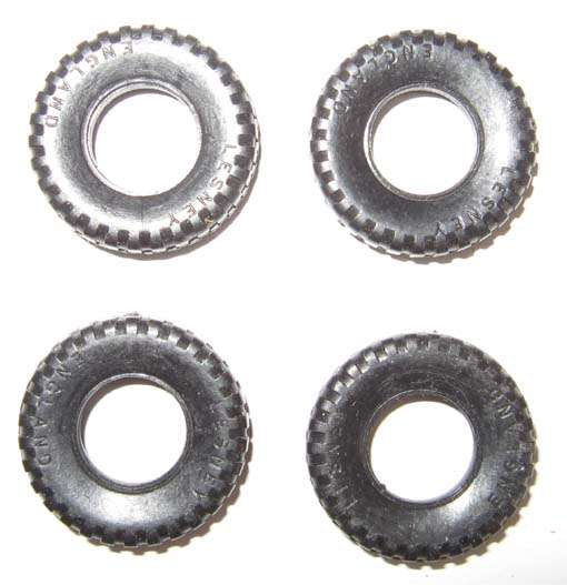 TYRES, STAMPED LESNEY, ENGLAND (SET OF 4)