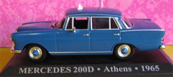 1965 MERCEDES 200D ATHENS TAXI in 1/43 SCALE (NEW BOXED)