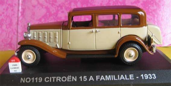 1933 CITROEN 15 A FAMILIALE by NOSTALGIE in 1/43 SCALE (NEW BOXED)