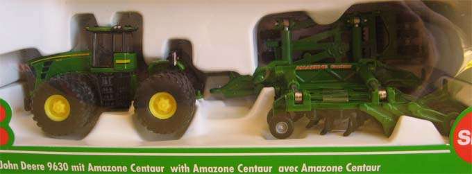 JOHN DEERE 9630 WITH IMPLEMENTS by SIKU in1/87 SCALE (NEW BOXED)