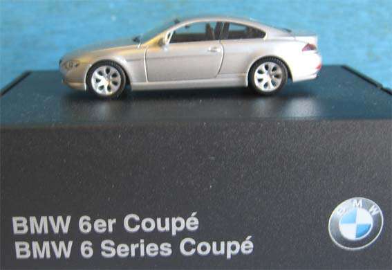 BMW 6 COUPE by MINICHAMPS in 1/64 SCALE (MIB)