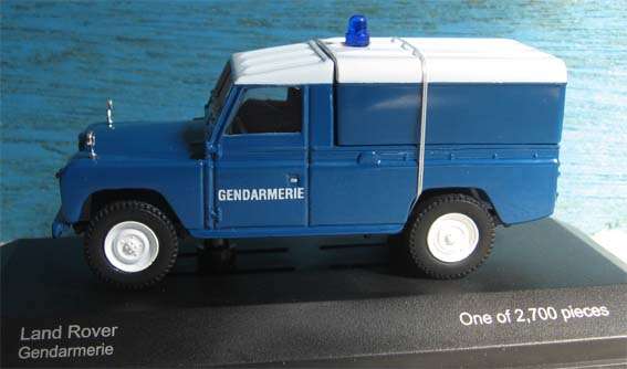 LAND ROVER GENDARMERIE (POLICE) by VANGUARDS in 1/43 SCALE (NIB)