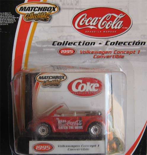 VW CONCEPT 1 COCA COLA by MATCHBOX (CARDED)