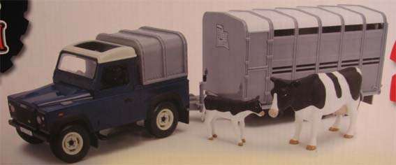 LAND ROVER & TRAILER by BRITAINS in 1/16 SCALE (LIGHTS & SOUND) - (NIB)