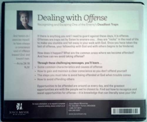Audiobook - Dealing with Offense - Joyce Meyer