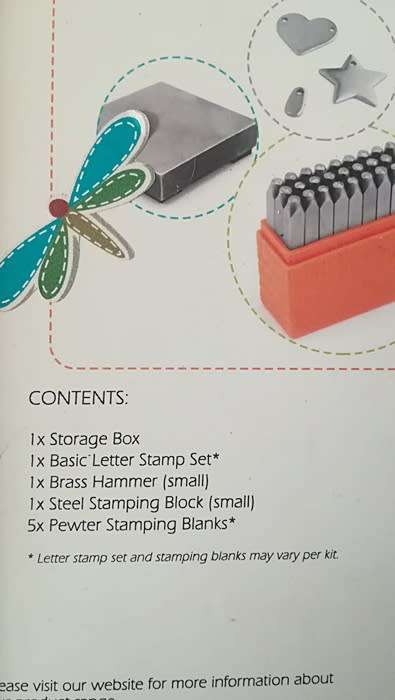 Complete Metal Stamping Kit with 2 Letter Sets and lots of Accessories