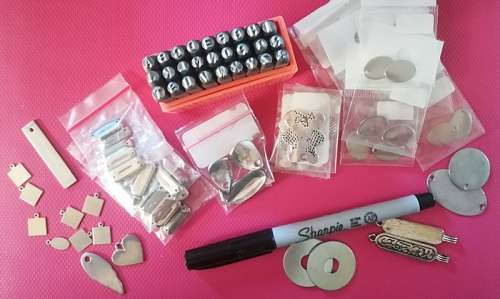 Complete Metal Stamping Kit with 2 Letter Sets and lots of Accessories
