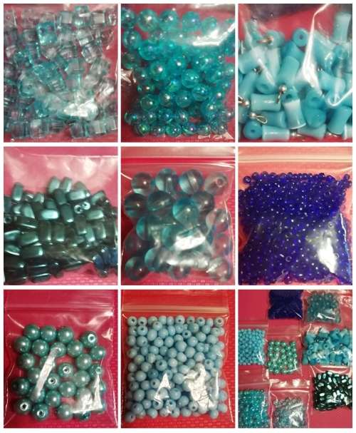 Mixture of Blue Beads