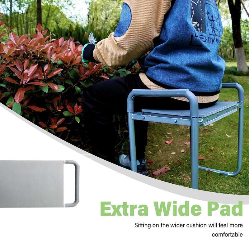 Garden Kneeler/Stool/Standing Aid with Tool Pouch