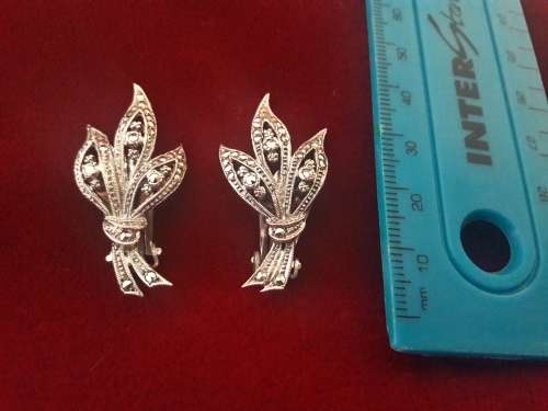 Antique Marcasite clip on earrings