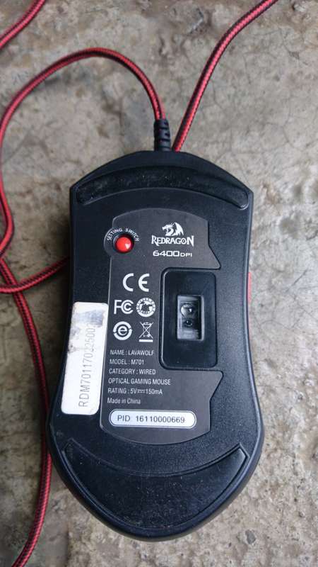 GAMING MOUSE - REDDRAGON, MODEL : M701, LAVAWOLF, 64000DPI - SEE PICS