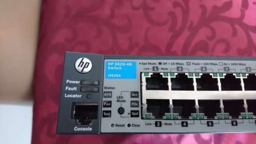 MANAGED SWITCH, HP 2620-48 SWITCH, 48 PORT, J9626A, ONE MONTH OLD